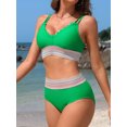 thumbnail image 5 of Bikini Sets for Women Scalloped Trim Bathing Suits High Waisted Tummy Control Two Piece Swimsuits 2025, 5 of 6