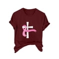thumbnail image 1 of Blusas de Manga Corta para las Mujeres Divertida Impresión Cuello Redondo Camiseta Vintage, Blusas de Primavera para las Mujeres, 1 of 4