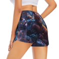 thumbnail image 3 of Bixox Women's Lazy Stone Bear pattern 2 in 1 Running Shorts - Lightweight Athletic Workout Gym Yoga Shorts Liner with Pockets - Medium, 3 of 5