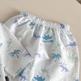 thumbnail image 4 of NOLDARES Toddler Boys Planet Pajamas Dinosaur Cotton Kids Truck 2 Piece Train Kids Pjs Fall Winter Sleepwear Clothes Set 6-24 Months 2t 3t 4t 5t 6t 7t 8t 9t Children,Sky Blue,6-12 M, 4 of 5