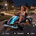thumbnail image 5 of TOYBSNR Electric Go Kart Drift Car, 24V, with Adjustable Seat, Bluetooth Enabled, for Kids 6-12 Years, Blue, 1-Pack, 5 of 10