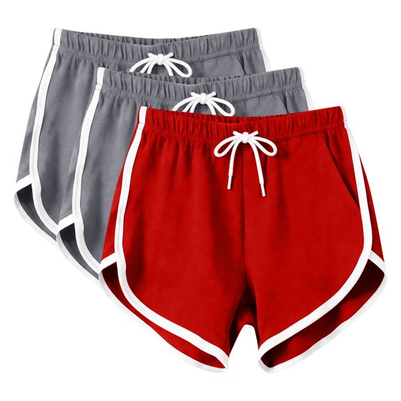 Dvprdro Womens Plus Size Shorts Elastic Waist Drawstring Side Pockets Solid Loose Fit Casual Pajama Bottoms