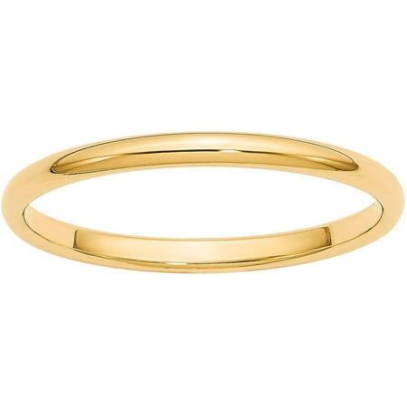 14k 2mm Half-Round Wedding Band (Best Place For Wedding Rings)