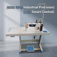 thumbnail image 3 of QUHEE Industrial Sewing Machine, 550W Servo Motor and Table Stand, 5000 Stitches Per Minute Heavy-duty Lockstitch Sewing Machine, Clear Control Panel and Electro-mechanization Intelligent Start-stop, 3 of 7