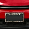thumbnail image 2 of Miami Basketball Heat Chrome Metal License Plate Frame with Bold Mossy Oak Camouflaged Camo Design, 2 of 4