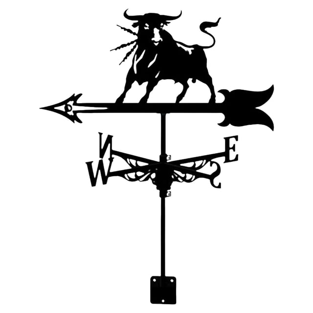 Herramientas de medición de Metal para tejado con indicador de dirección de de para decoración de adorno de bisonte Sunnimix Veleta