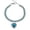 A001- Blue, variant on Small Cat Collar | Blue Crystal Pet Collar | Sparkling Bling Heart Shaped Pendant Adjustable Pet Necklace for Cats