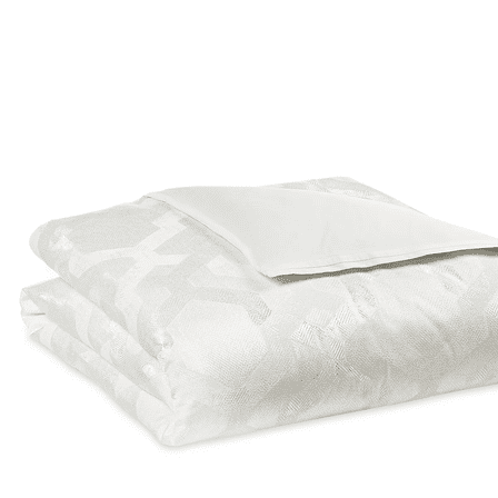 Hudson Park Collection Textured Lattice King Comforter Duvet Cover, White