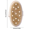 thumbnail image 3 of Cepillo corporal exfoliante de cerdas naturales que elimina las células muertas y promueve la circulación., 3 of 4