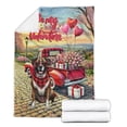 thumbnail image 2 of Be My Valentine's Boxer Truck Full of Love Flower Balloon Cozy Fleece Blanket Boxers Dog Lover Gifts Idea Warm Soft Throw Blanket - 02029, 2 of 5
