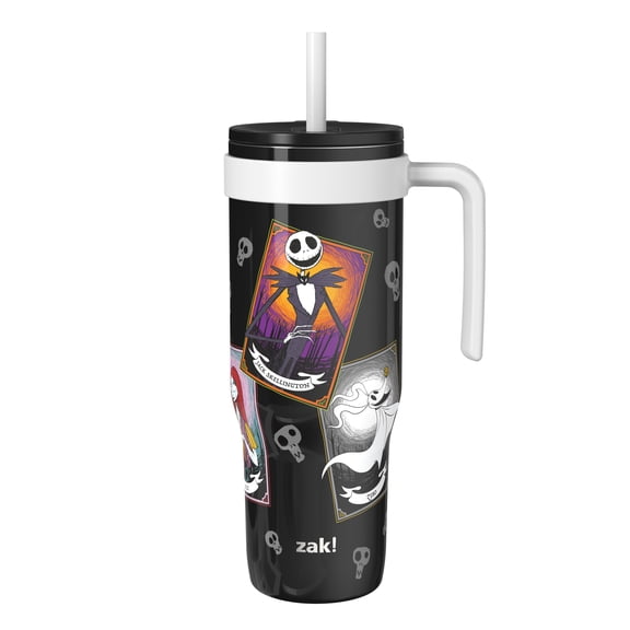 Zak Designs 30oz SS Straw Tumbler with a Handle, Black NBC