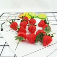 thumbnail image 2 of Simulación de modelo de fresa, decoración de fruta falsa de plástico, accesorios de fondo para fotografía, materiales de decoración DIY, 50 piezas, 2 of 5