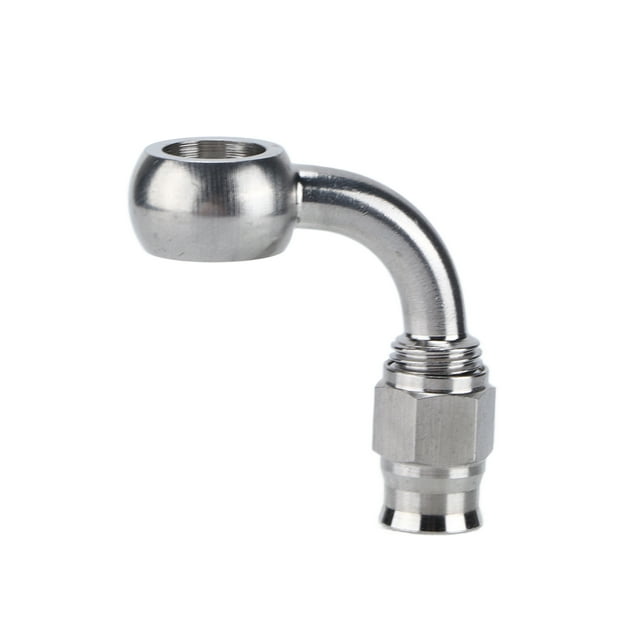 Banjo Eye Brake Hose Fitting Banjo Eye Brake Hose Adapter Banjo Fitting Auto Parts AN-3 Banjo Eye Brake Hose Fitting Stainless Steel 90° Adapter Automobile Accessories
