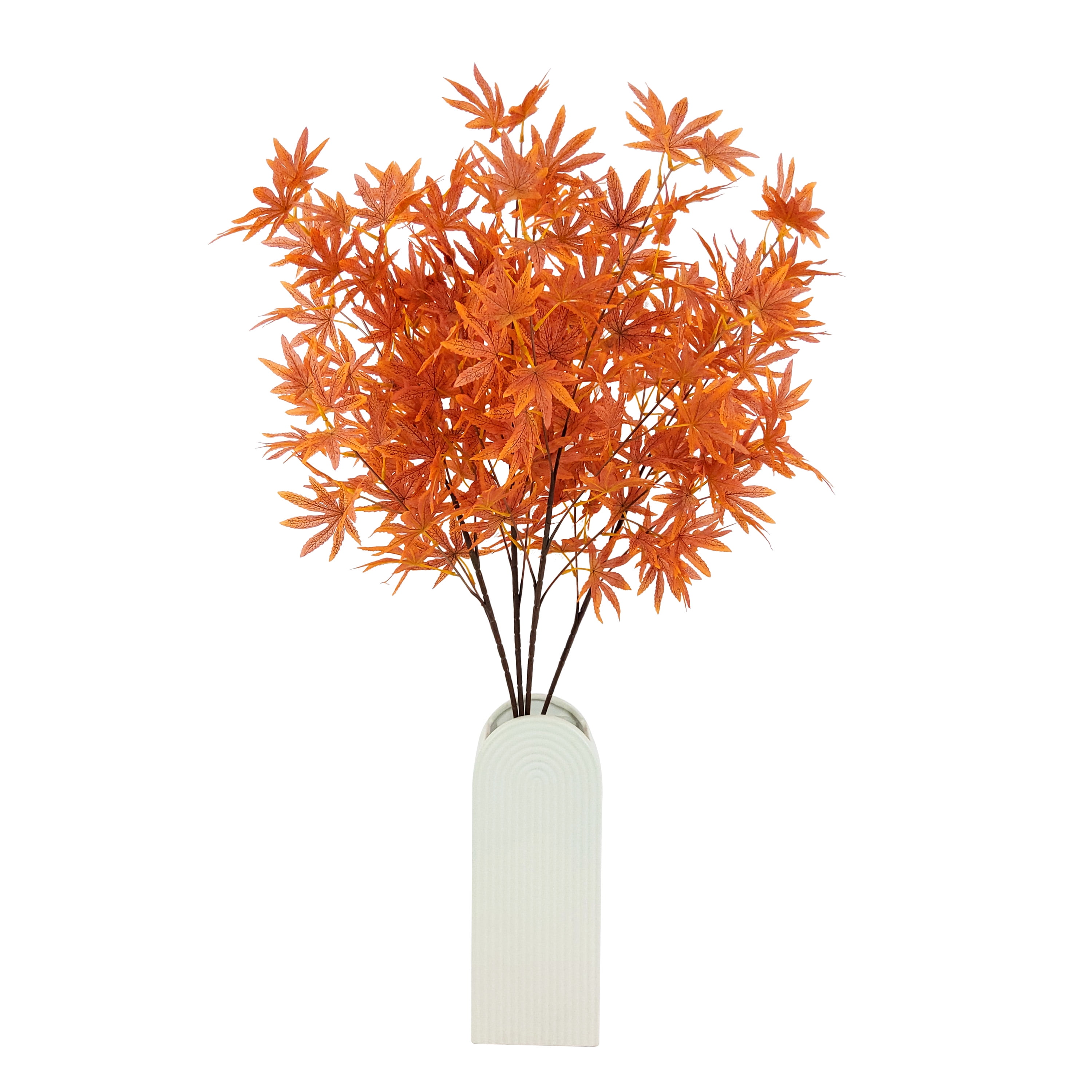 Mainstays 32 in Indoor Orange Maple Leaf Artificial Stem