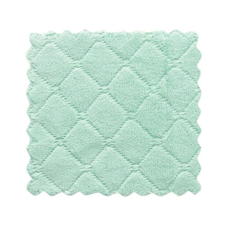 

Follure Cloth Towel Dish Cloth Fleece Hanging Pad Dish-washing Coral Two-color Scouring Double-sided Kitchen，Dining & Bar Microfiber Towel for Kitchen