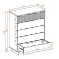 thumbnail image 3 of 2-Piece Granville Tall Chest and Double Dresser Set - Solid Wood in Sage Green, 3 of 10