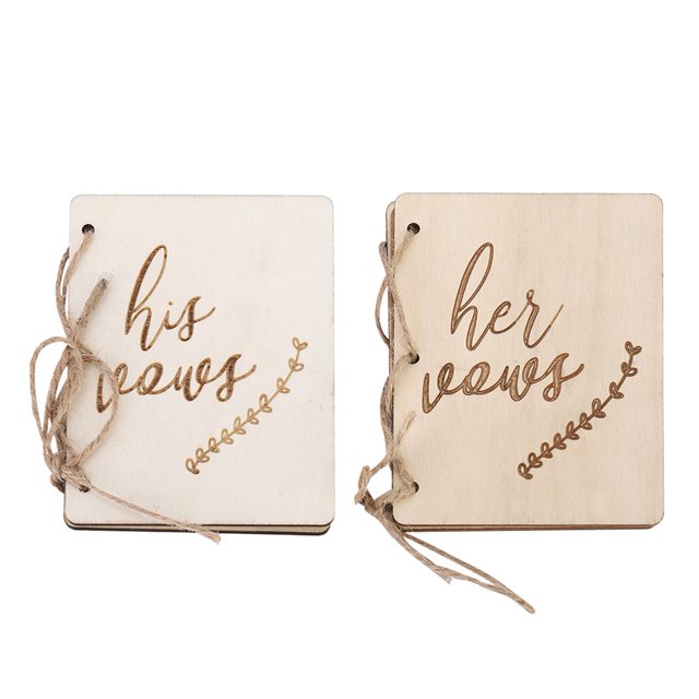 ZPSHYD 2 pièces livrets de vœu de fête de cérémonie de Mariage, Accessoires de Livre de serment Accessoires de décoration Accessoires de Journal faveurs de Mariage(Type 3)