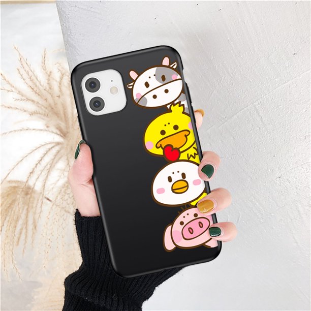 Funda de teléfono de animales bonitos para iPhone 11 12 13 Pro Max X XS XR 7 8 6 Plus SE 2020 dibujos animados gatos perro Panda funda de silicona suave regalo Deng Xun unisex