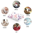 thumbnail image 5 of Butterfly Blanket for Girls, Butterfly Blanket for Baby Girls Kids, Soft Flannel Toddler Blanket Butterfly Easter Gift, Lightweight Fleece Throw for Birthday Children's Day Sofa Bed 50"x60", 5 of 8