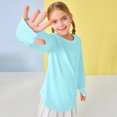 thumbnail image 6 of Annhoo Girls Long Sleeve T Shirts Kids Casual Crew Neck Tunics with Thumbhole Fashion Spring Clothes 3-13 Years, 6 of 9