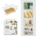 thumbnail image 2 of Bathroom Soap Dish Bamboo Tray Chrome Metal Wire, 2 of 6