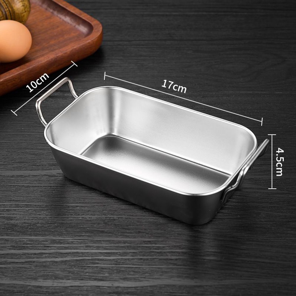 Double Ear Stainless Steel Fried Chicken Tray Restaurant Snack Candy