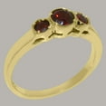 thumbnail image 2 of LBG British Made 14k Yellow Gold Natural Garnet Womens Promise Ring - 33 size options - Size 7, 2 of 6