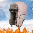 thumbnail image 2 of Fgnfyis Winter Hats for Men and Women Fashion Sport Style Knitted Hat for Outdoor Cycling Windproof Ear Protection Warm Pink, 2 of 6