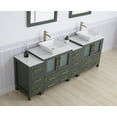 thumbnail image 6 of Vanity Art 84" Double Sink Freestanding Bathroom Vanity Set with Engineered Marble Top and Mirror, 6 of 11