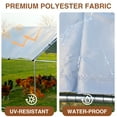 thumbnail image 5 of Pmango Extra Large Metal Chicken Coop for 50-55 Chickens, Walk-in Chicken Run, Chicken Pen Outdoor W/Cover, Waterproof & Anti-UV, 32.8' D x 9.8' W x 6.4' H, Wire Mesh Poultry Cage for Yard #LYJL10JD, 5 of 8