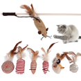 thumbnail image 5 of Chat Familier Jouet Interactif Chat Chaton Sisal Plume Amusant Souris Jouets Collection, 5 of 5