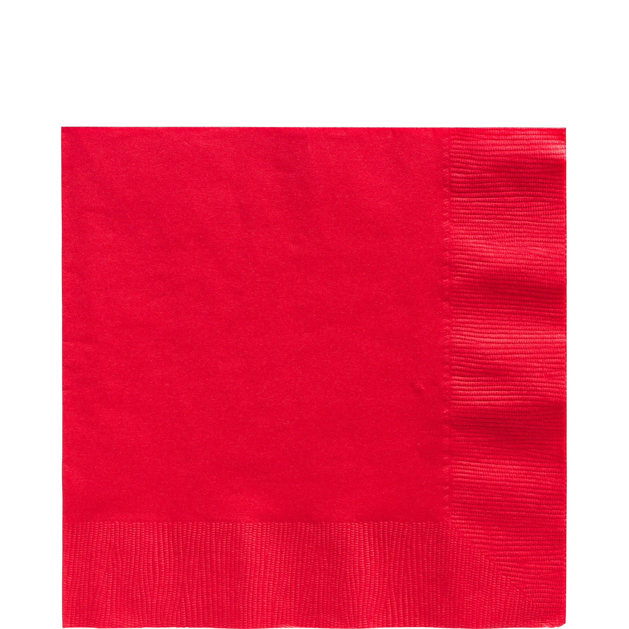 Pack of 50 Amscan 60215.4 Party Perfect Vibrant 2-Ply Beverage Napkins Tableware 5 x 5 paper Apple Red 6.5 x 6.5 