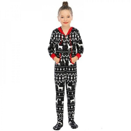 

[BRAND CLEARANCE]New Christmas Parent-Child Dress One-Piece Printing Spring And Autumn Printing New Home Wear Pajamas