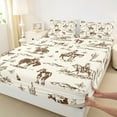 thumbnail image 3 of Homewish Rustic Western Cowboy Twin Sheet Sets,Tropical Desert Cactus Twin Fitted Sheet,Country Farmhouse Cattle Flat Sheet For Boys Kids,Microfiber Bedroom Decor,3pcs, 3 of 7