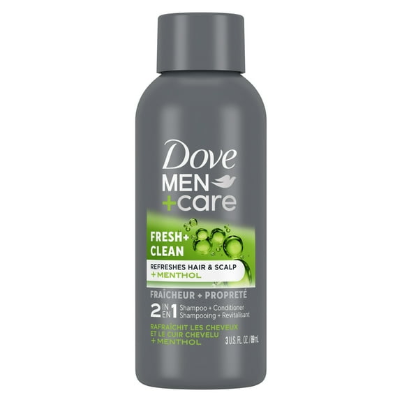 Dove Men Care 2 in 1 Shampoo & Conditioner Fortifying Fresh & Clean, 3 oz
