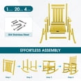 thumbnail image 5 of SERWALL Outdoor Rocking Chair Set of 2, HDPE Patio Rocker for Lawn, Porch, Yellow, 5 of 11