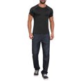 thumbnail image 2 of INSPIRE CHIC Men's Workout Stretch Crew Neck Short Sleeve Sport Running T-Shirts L Black, 2 of 6