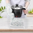 thumbnail image 4 of Isolated Gray-blue Branches Hand Drawn Leaves Oven Gloves And Pots Stand Set Oven Gloves And Pot Racks Pot Racks And Oven Gloves Set, 4 of 9