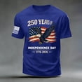thumbnail image 5 of KPOPLK Men's 250th Anniversary USA Shirt Casual 250 Years Of Freedom T Shirt Short Sleeve Tshirts Patriotic Shirts Tops（BlueXXL）, 5 of 5