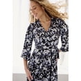 thumbnail image 3 of ellos Women's Plus Size Knit Surplice Tie-Waist Maxi Dress, 3 of 3