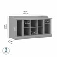 thumbnail image 2 of Woodland 40W Shoe Storage Bench with Shelves in Cape Cod Gray - Engineered Wood, 2 of 6