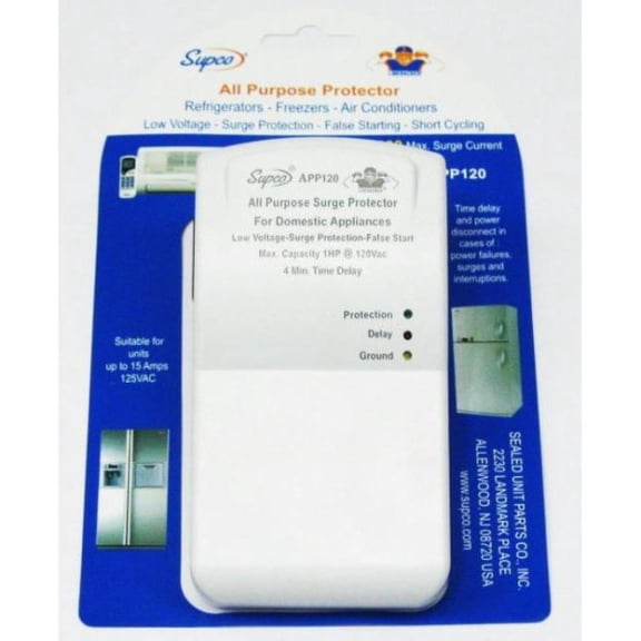 Supco All Purpose Surge Protector For Domestic Appliances Refrigerators Air Conditioners 120V APP120
