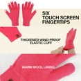 thumbnail image 3 of FZ FANTASTIC ZONE Winter Beanie Hat Scarf Touchscreen Gloves Set for Men and Women, Beanie Gloves Neck Warmer Set with Warm Knit Fleece Lined, Hot Pink, 3 of 6