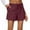 Wine-A6, variant on Womens Linen Shorts 7" Inseam High Waisted Mid-Thigh Drawstring Compression Shorts Casual Fold Over Workout Bermuda Shorts with Pockets Green S