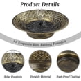 thumbnail image 2 of Solar Bird Bath for Outdoors, Metal Solar Bird Bath Fountain, 12.6" Bird Bath Bowl, Bird Water Fountain for Garden Patio Lawn Decor, Gold, 2 of 13