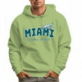thumbnail image 5 of Men's 100% Cotton Green MIAMI Hoodie 330g Thick Pocket Hood, 5 of 16