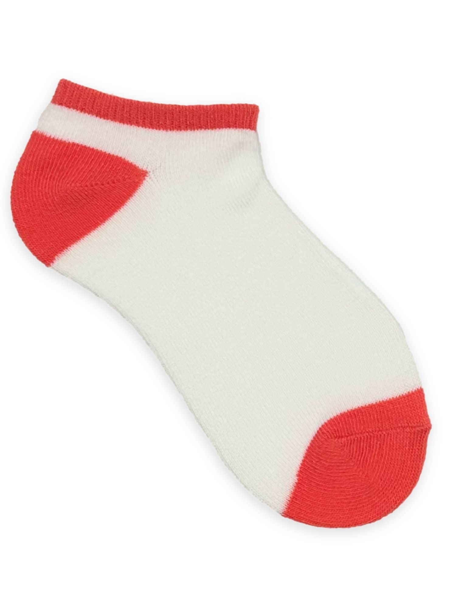Wonder Nation Girls Striped No-Show Socks, 10-Pack, Sizes S-L