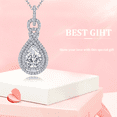 thumbnail image 5 of Gyugmhao Infinity Teardrop Pendant Necklace for Women 925 Sterling Silver Birthstone April Diamond Jewelry Birthday Gift for Women, 5 of 8