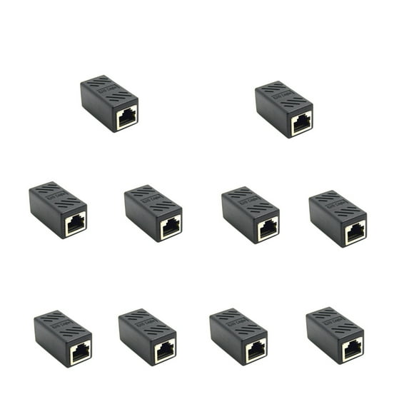 axGear Cat6 RJ45 Network Coupler Joiner Plug Ethernet Cable Connector Adapter 10 PCS