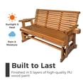thumbnail image 6 of Innovaze Wooden Glider Bench with Cup Holders for 3-Person, 800 lbs Capacity, All-Weather Resistant for Outdoor Patio Porch Garden,, 6 of 12